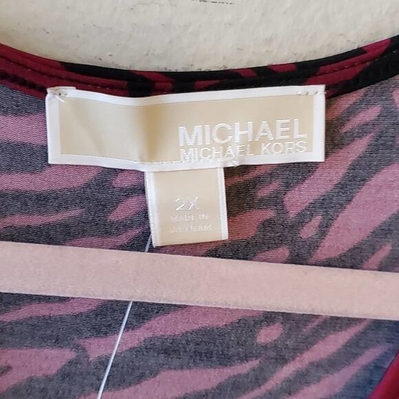 Michael kors floral faux wrap stretch dress plus size 2X NEW!!!! - Picture 6 of 10